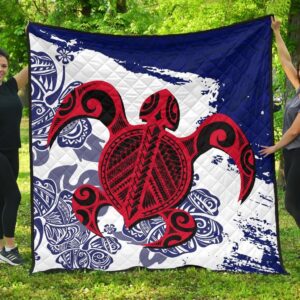 Tribal Turtle Polynesian Premium Quilt A02  Quilt